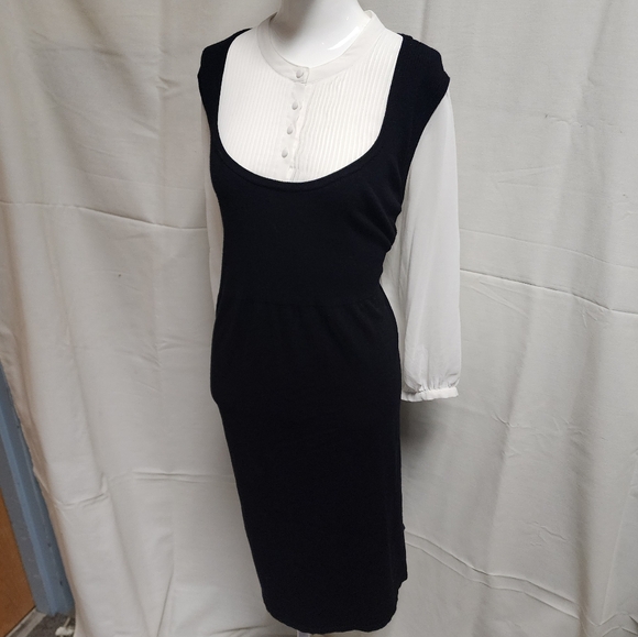 Alfani Dresses & Skirts - Alfani Black & White Layered Pleated Dress